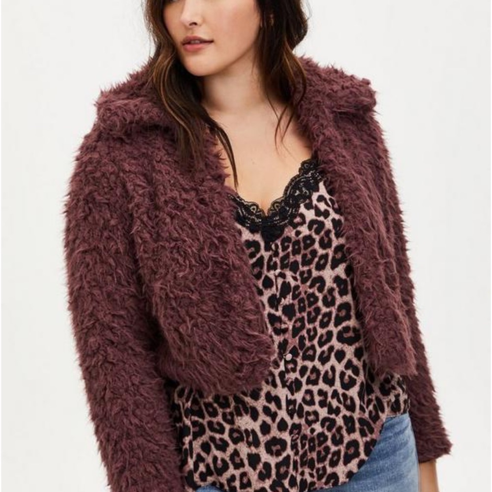 Sherpa Crop Jacket Torrid 3X